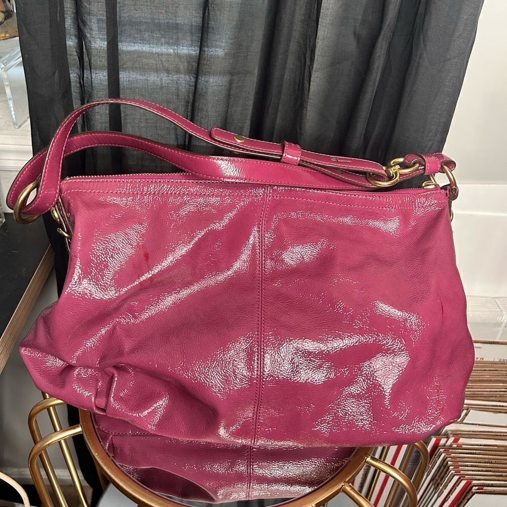 Coach Patent Leather Shoulder Bag - Picture 8 of 9